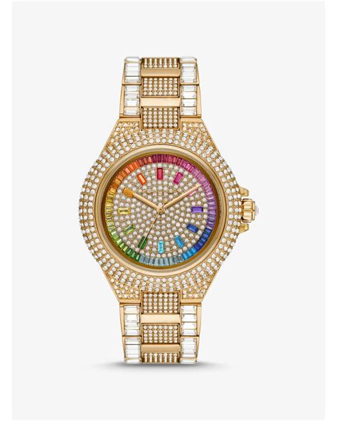 michael kors watch rainbow|michael kors pave watch.